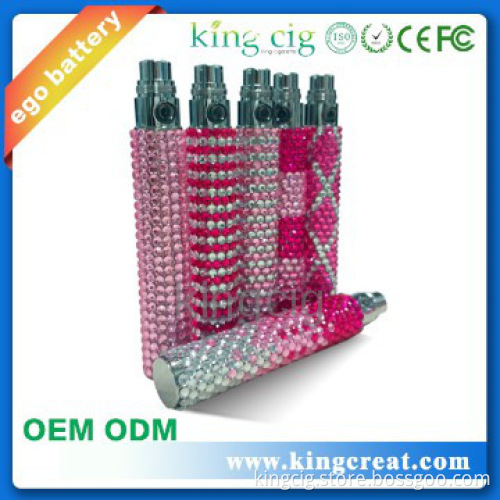 Kingcig e cig battery wholesale high quality ego battery with diamond